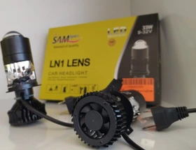 لامپ هدلایت لنزدار  Lens LN2 H4  Sam (یخی)